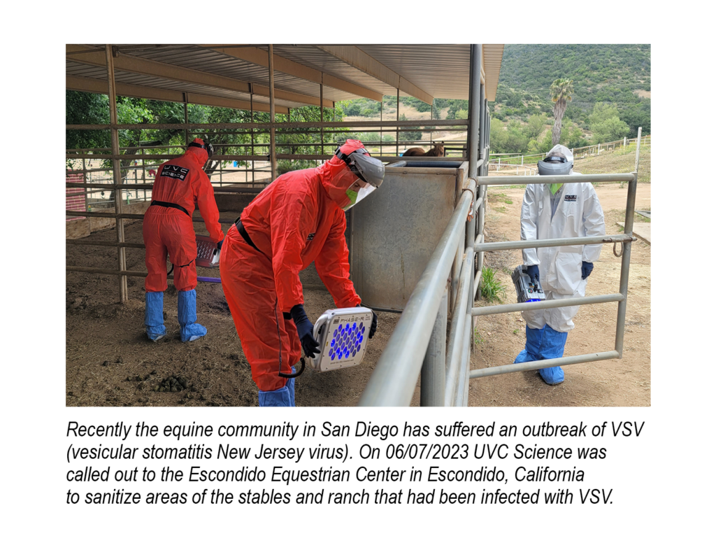 Horse ranch sterilized by UVC Science's Phase-R Device